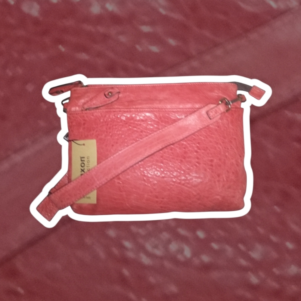 (NWT) Maxon Collection® Nappa Texas Crossbody Bag - Red (Dust Bag Included)